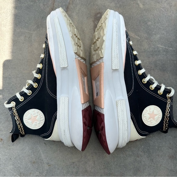 Converse Run Star Legacy CX Platform Gold Chain Heart High Top W 9.5 / M 8 VGUC - Picture 9 of 13